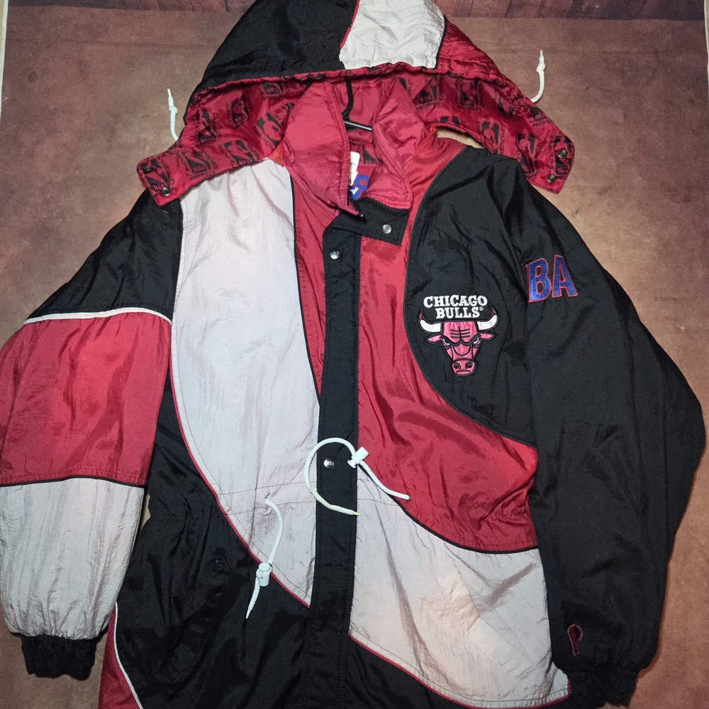JacketVtg Chicago Bulls Puffer Jacket Pro Player Men’s L 90